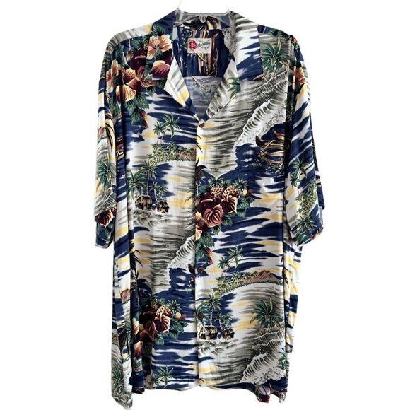 Hilo Hattie Hawaiian Shirt The‎ Hawaiian Original Rayon Aloha Mens 2XL - Picture 1 of 6